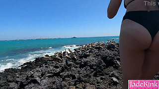 Public beach lookout point fucking