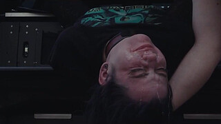 Submissive beauty eats booty and piss at roadside picnic, then gets rough face fucking