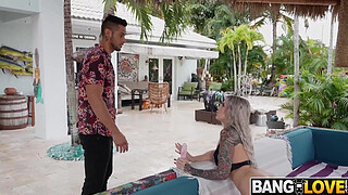 Backyard Anal: Luna Sucks Mike into Her Butthole!