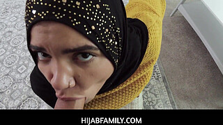 HijabFamily - Stepsis In Hijab Pays Her Collateral- Naudi Nala