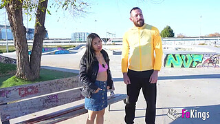 The asian latina Lore Hot wants to eat a good iberian saussage x2 in a 3way