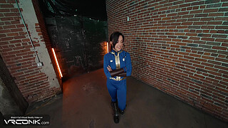 VR Conk: Horny Brunette Lucy Sucks And Fucks Anally In Fallout Cosplay Parody pt.1