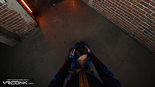 VR Conk: Horny Brunette Lucy Sucks And Fucks Anally In Fallout Cosplay Parody pt.1