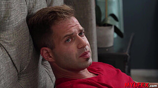 Mylfex - Libertine Boy Sweating his Step-Mom and Stepsister on Bed