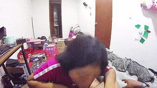 I found my stepsister in her room, she asks me for help and I end up shooting cum in her asshole.