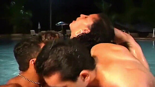 The first gang bang of former pornstar Paola Rodrigues (Mell Albuquerque) from Charlie's Angels (2002)