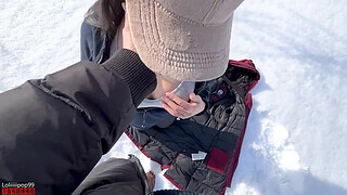 Asian Lululemon Fitness Babe Fucked Warm in -20°C