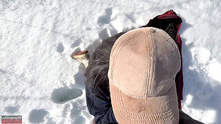 Asian Lululemon Fitness Babe Fucked Warm in -20°C