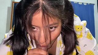 My stepsister seduces me with her sexy skirt