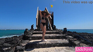 Adventurous sex in almost empty beach - Pervert couple