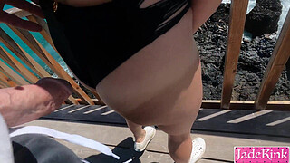 Adventurous sex in almost empty beach - Pervert couple