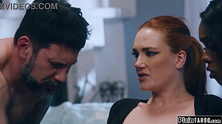 Guy finds submissive wife and her ebony bff in fetish gear