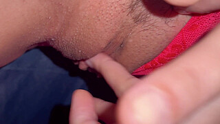 Close-up. How a woman has an orgasm