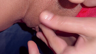 Close-up. How a woman has an orgasm