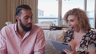 Throbbing BBC! James Angel Cums On Sa Jay's Massive Butt!