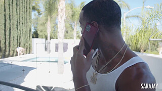 MILF Sara Jay Loves Mazee's BBC! He Seduces Her By The Pool!