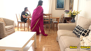 Big Boobs Desi MILF Maid in Saree stripped and Fucked by her Saheb