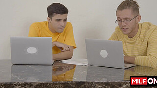 Stunning big tit mature hotties fucking boy for his huge fresh hard penis