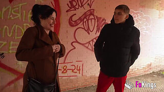 Emmita Smile and her HUGE MELONS wants to seduce a young guy