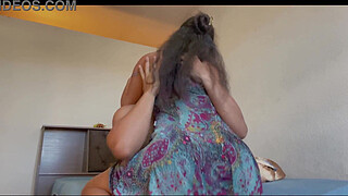 maid arrives at work without panties and ends up having her pussy fucked