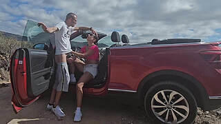 Big titted chick gets fucked in my Cabriolet. Full video on my Red page.