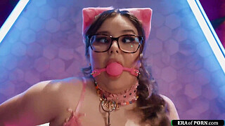 Futa mad scientist Serene Siren grows futanari test subject Leana Lovings dick by a continues stimulation.Leana sucks herself while fucked by the milf