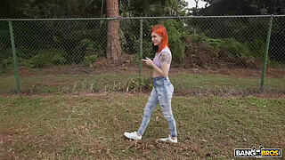 BANGBROS - Sawyer Kelly Gets Her Shaved Tight Pussy Stretched By A Huge Shaft In The Bang Bus