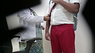 student penis checkup done by a doctor in clinic
