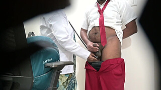student penis checkup done by a doctor in clinic