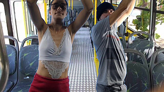 Student being <censored> on the bus in public!