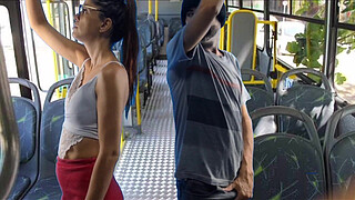 Student being <censored> on the bus in public!