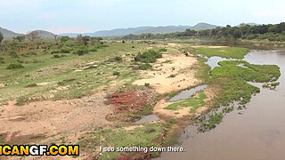 Naughty Black Girl Pounded On A Bench In Interracial Fuck