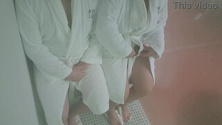 Bitch wife fucks a stranger in the sauna