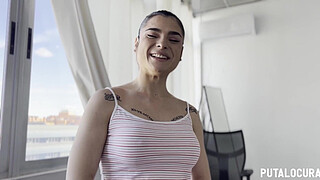 PutaLocura - Voluptuous tattooed Spanish girl Nadja Hot chatting and swallowing Torbe's cum