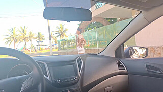 risky handjob on the street for cutie on the street and I asked for directions!