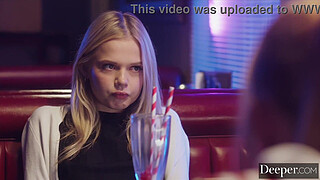 An old-fashioned milkshake date gets a twenty-first century sexual charge when a couple decides to play in public.