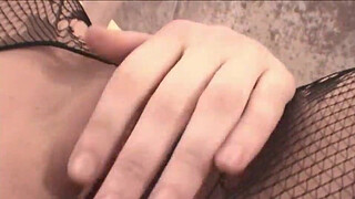 Devon Long in Stockings Fucks Glass Dildo, Gives BJ & Gets Fucked