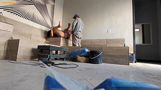 THE CONSTRUCTION MASON DIDN'T EVEN TAKE OFF HIS UNIFORM TO FUCK HIS BOSSES