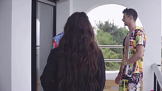 Oral, vaginal, and moaning sex in a very hot 4some on my balcony