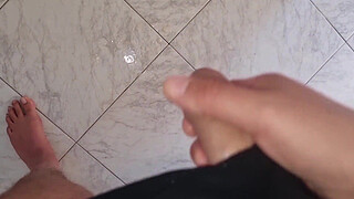 OPEN YOUR LEGS AND START TOUCHING IT | CUMSHOT AFTER A LONG HANDJOB FOR MY BEST FRIEND'S WIFE - HUGE PENIS AND SO MUCH CUM FOR THE WHORE