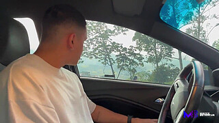 Colombian bitch gets into a stranger's car to have a wild fuck - Max Betancur & Luna Vitaler