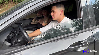 Colombian bitch gets into a stranger's car to have a wild fuck - Max Betancur & Luna Vitaler