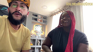 A little interview and fuck with a black babe - Kimberlin Do Santos - SoldierHugeCock