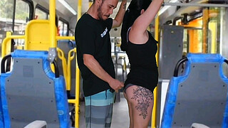 Brunette <censored> on the bus