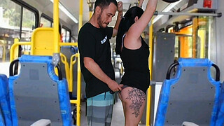 Brunette <censored> on the bus