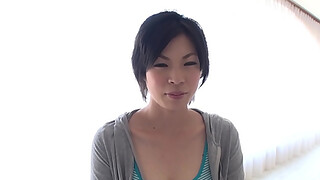 Japanese with big boobies Saki Aoyama blows hard penis uncensored.