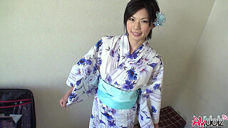 Japanese with big boobies Saki Aoyama blows hard penis uncensored.