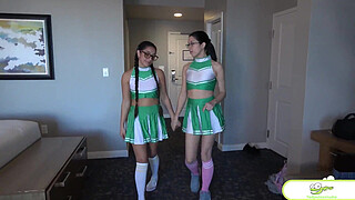 Alex & Madison's Lesbian Cheerleader Tryouts End In Tribbing!