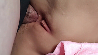 Fuck her in the booty. Spray cum all over her arse.