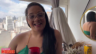 This naughty brunette has been dating for a short time and is already making the guy a cuckold 2